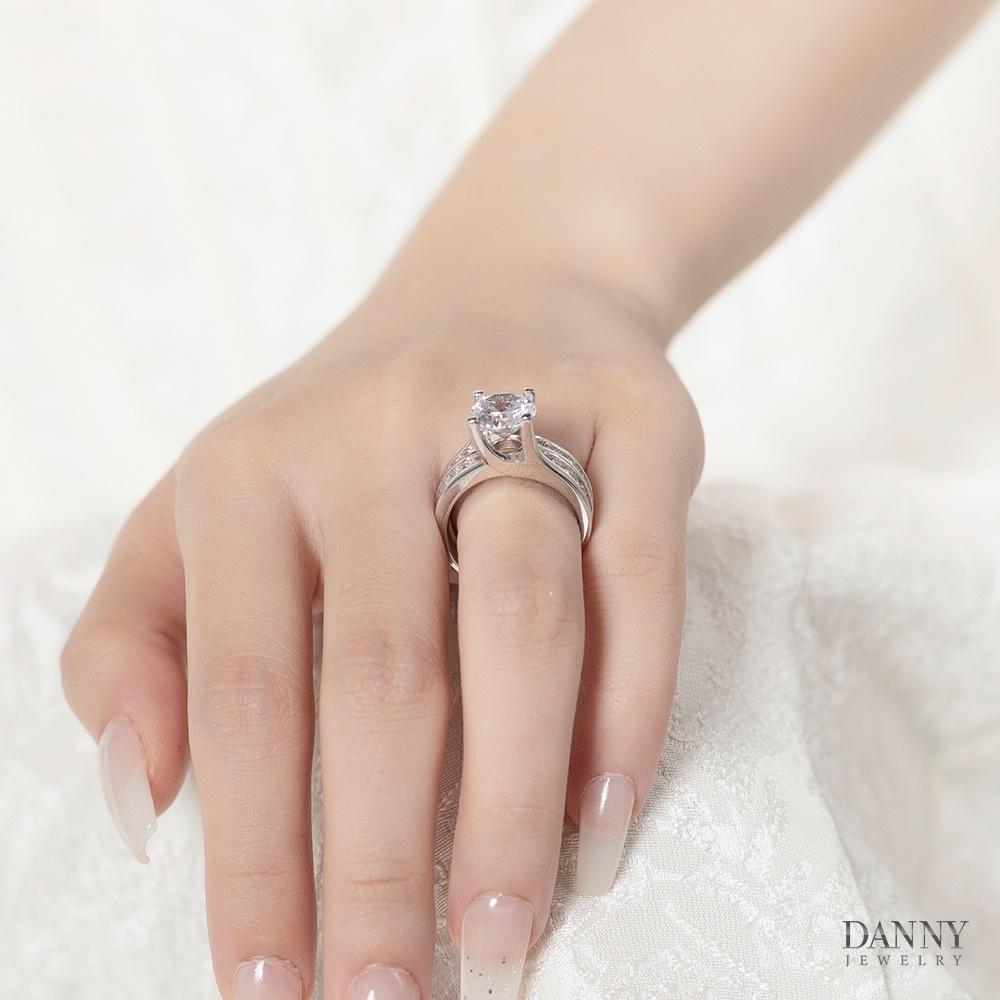 Nhẫn Nữ Bạc 925 Danny Jewelry Xi Bạch Kim Đính Đá CZ KI4GZ004