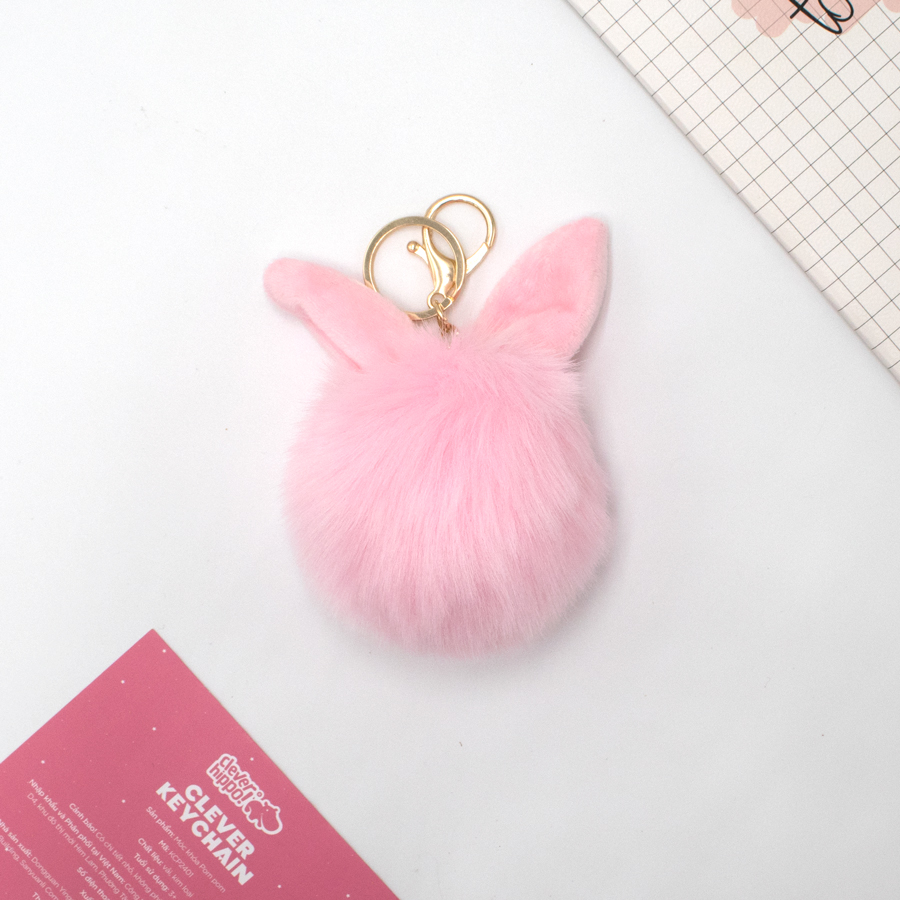 Móc Khóa CLEVER HIPPO Pom Pom POMPOM/KCP2401 - Giao hàng ngẫu nhiên