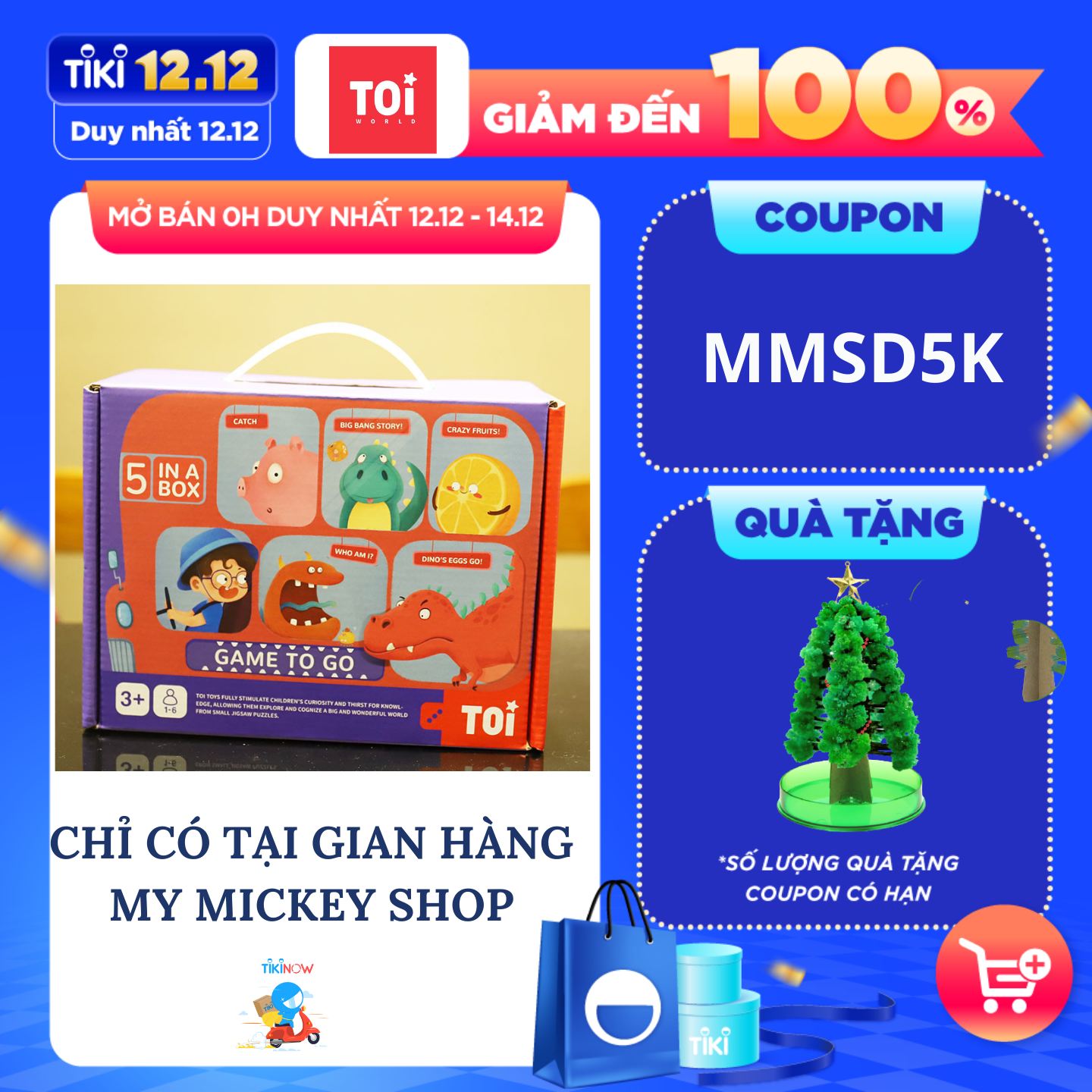 Trò chơi 5 trong 1 chính hãng TOI GAME TO GO 5in1