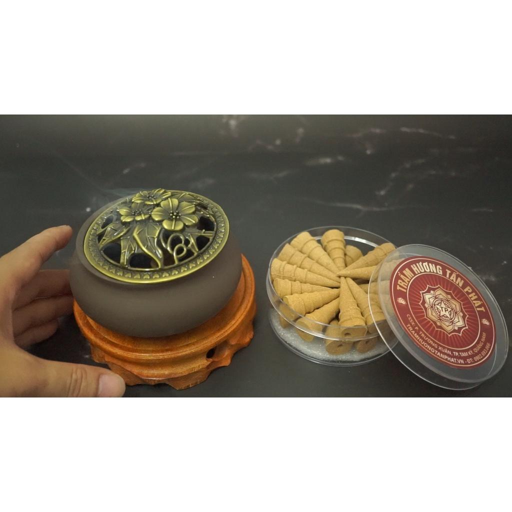 Đế gỗ Tròn đặt Lư Xông Trầm Hương cực sang - Không thể thiếu