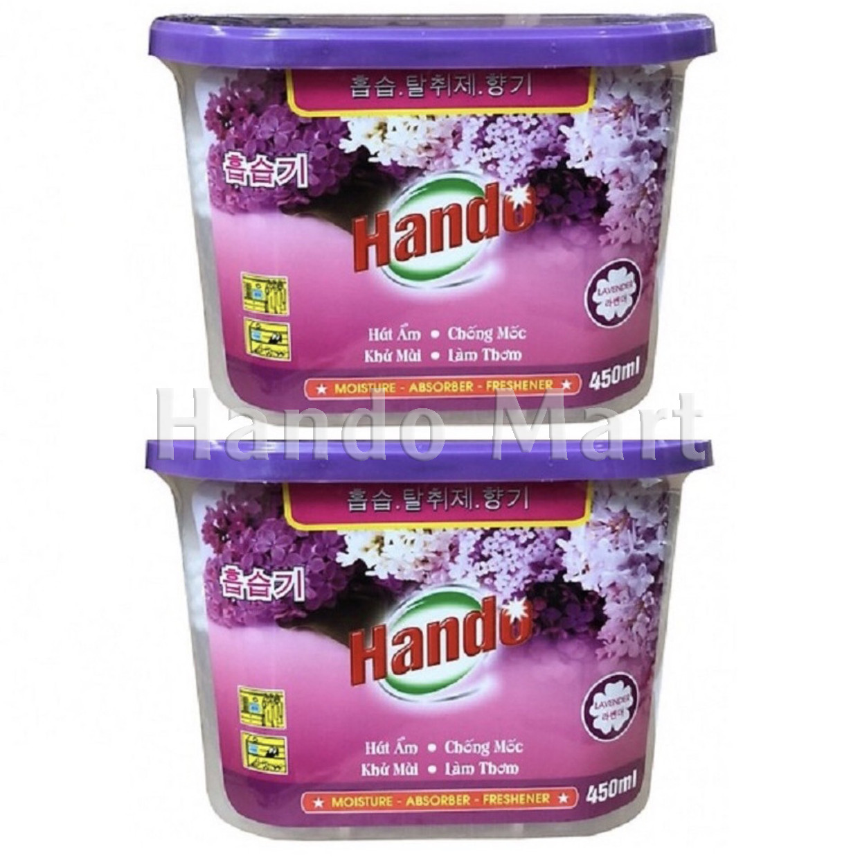 Combo 2 Hộp Hút Ẩm Khử Mùi Nấm Mốc Hương Lavender 450Ml