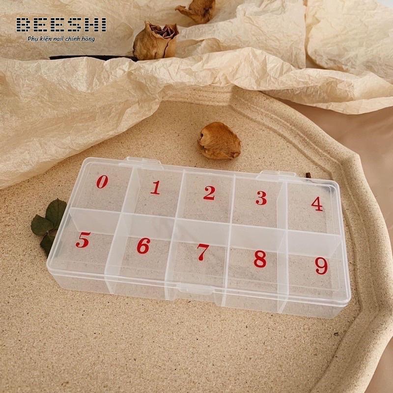 Hộp đựng móng 10 ô- beeshi shop nail