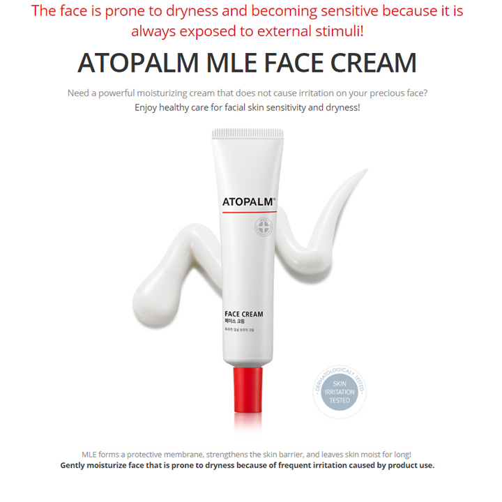 Kem dưỡng da mặt cho bé Atopalm Face Cream