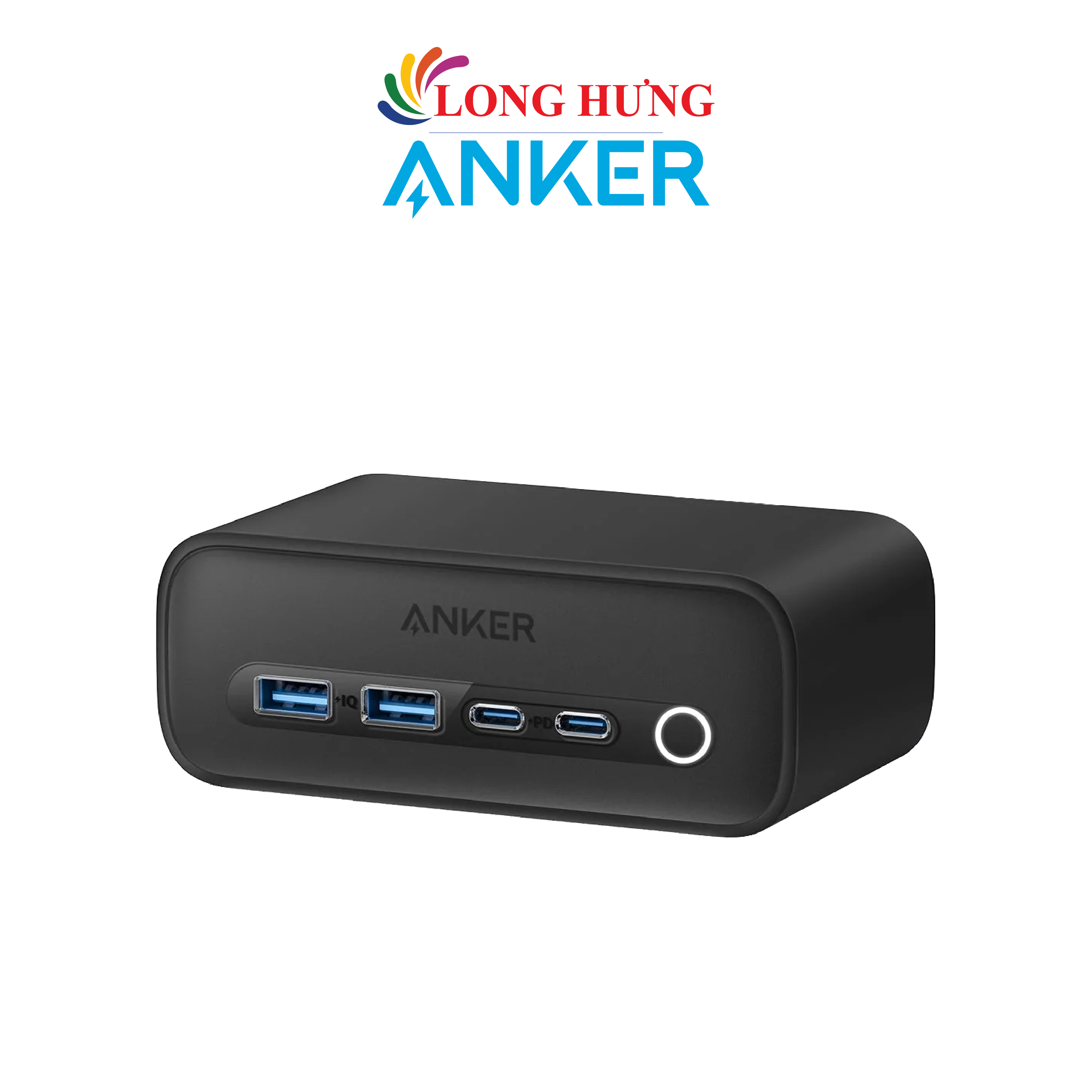 Đế sạc Anker 525 Charging Station 6 in 1 2USB 2Type-C 67W A91C0 - Hàng chính hãng