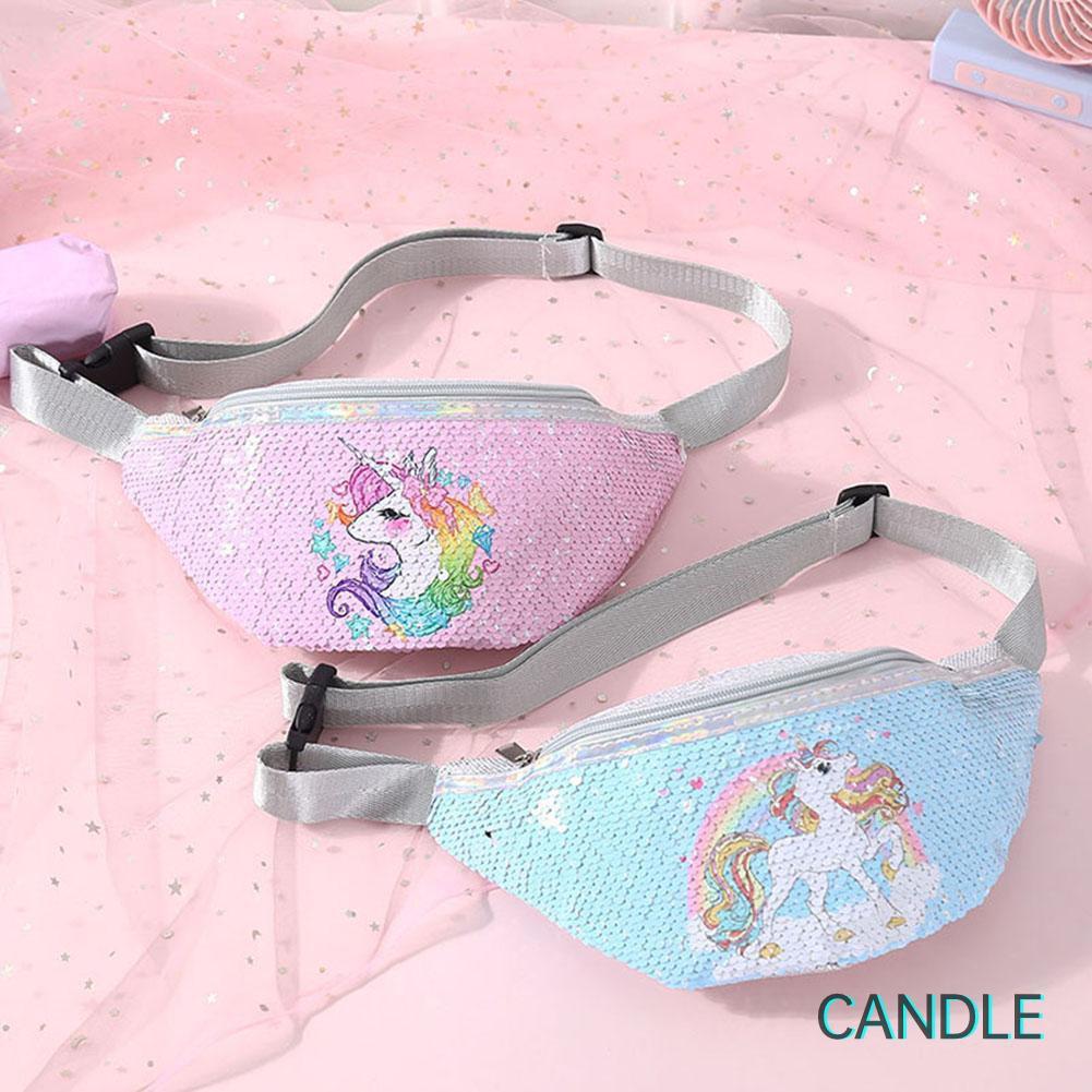 Túi Đeo Chéo Hình Ngựa Pony Đính Kim Sa Lấp Lánh Cho Bé Gái
