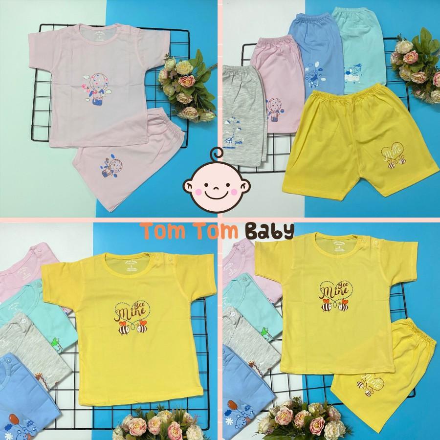 COMBO GIÁ SỈ - Áo sơ sinh Cài Vai Tay Ngắn Màu Thái Hà Thịnh - Chất vải cotton 100% mềm, mịn