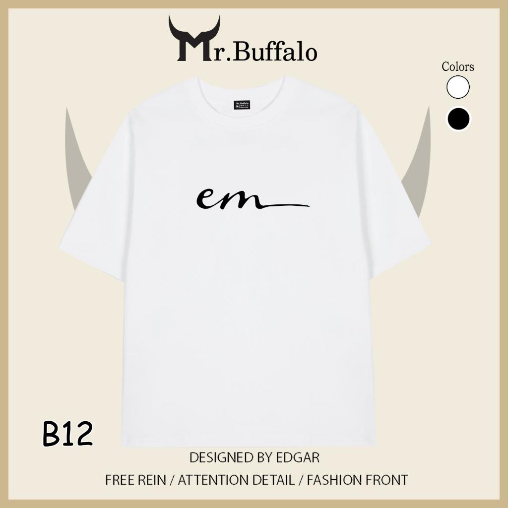 Áo đôi, Cặp cute "em - anh" cotton 100% Mr.Buffa