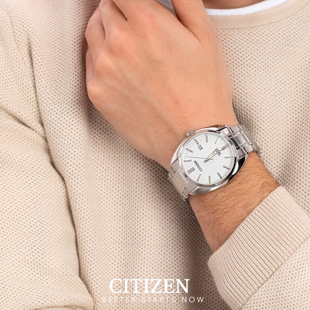 Đồng Hồ Nam Citizen Dây Thép Không Gỉ BI5100-58A - Mặt Trắng