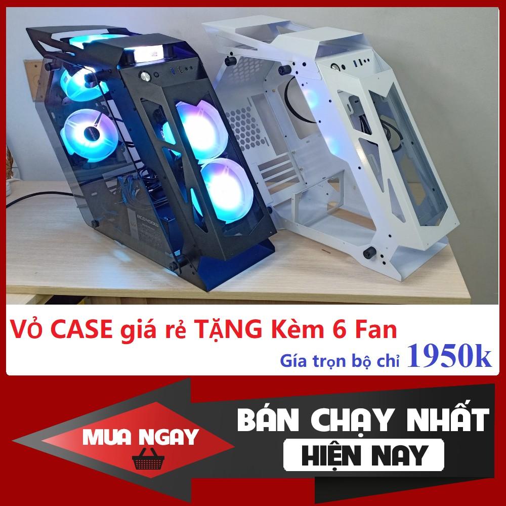 Xả Kho vỏ case máy tính giá rẻ tặng kèm 6 fan như hình