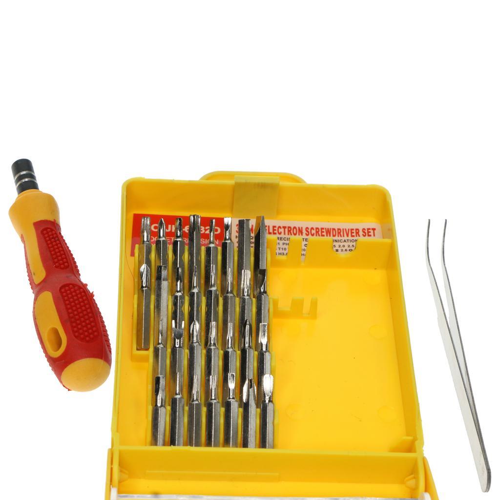 Durable 45# Steel Nut Driver Set Sockets Screwdriver Bits Tweezers Handle M