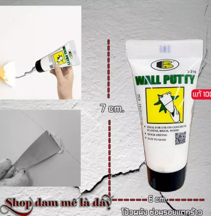 Tuýp Keo Trám Sửa Chữa, Xử Lý Vết Nứt Khe Hở Trên Tường chống thấm nước wall putty Bosny 320g Cao Cấp - Thái Lan