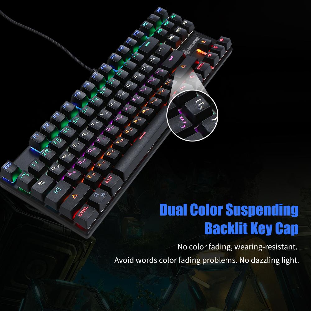 Bàn phím cơ MAGIC-REFINER chuyển đổi N-Key Blue Switch với phiên bản tiếng Nga và tiếng Anh