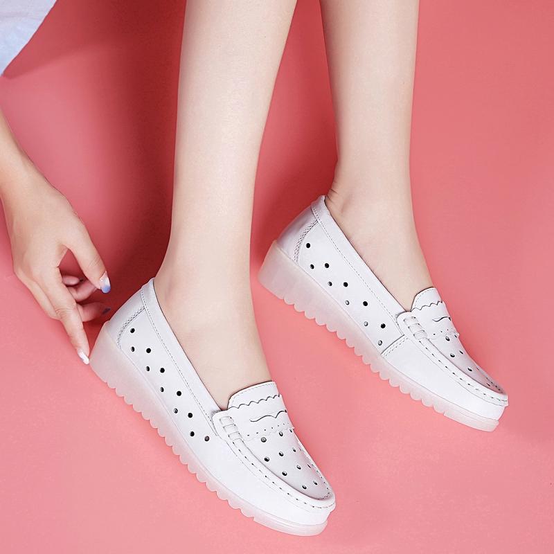 2020 Fashion women outdoor white single sneakers casual nurse shoes