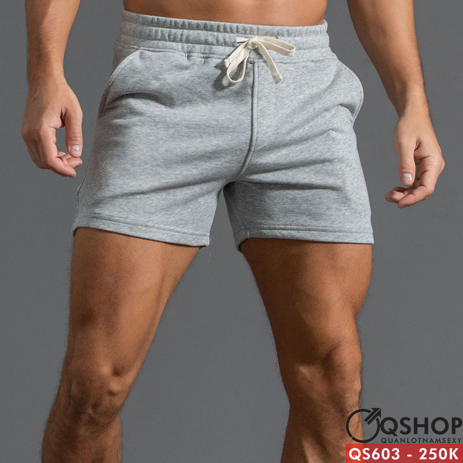 Quần short nam màu trơn tập gym, thể thao cao cấp QSHOP QS603