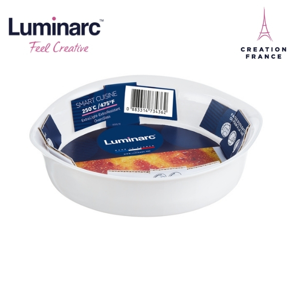 Bộ 3 Khay nướng Thuỷ Tinh Luminarc Smart Cuisine Tròn 14cm- LUKHP0310