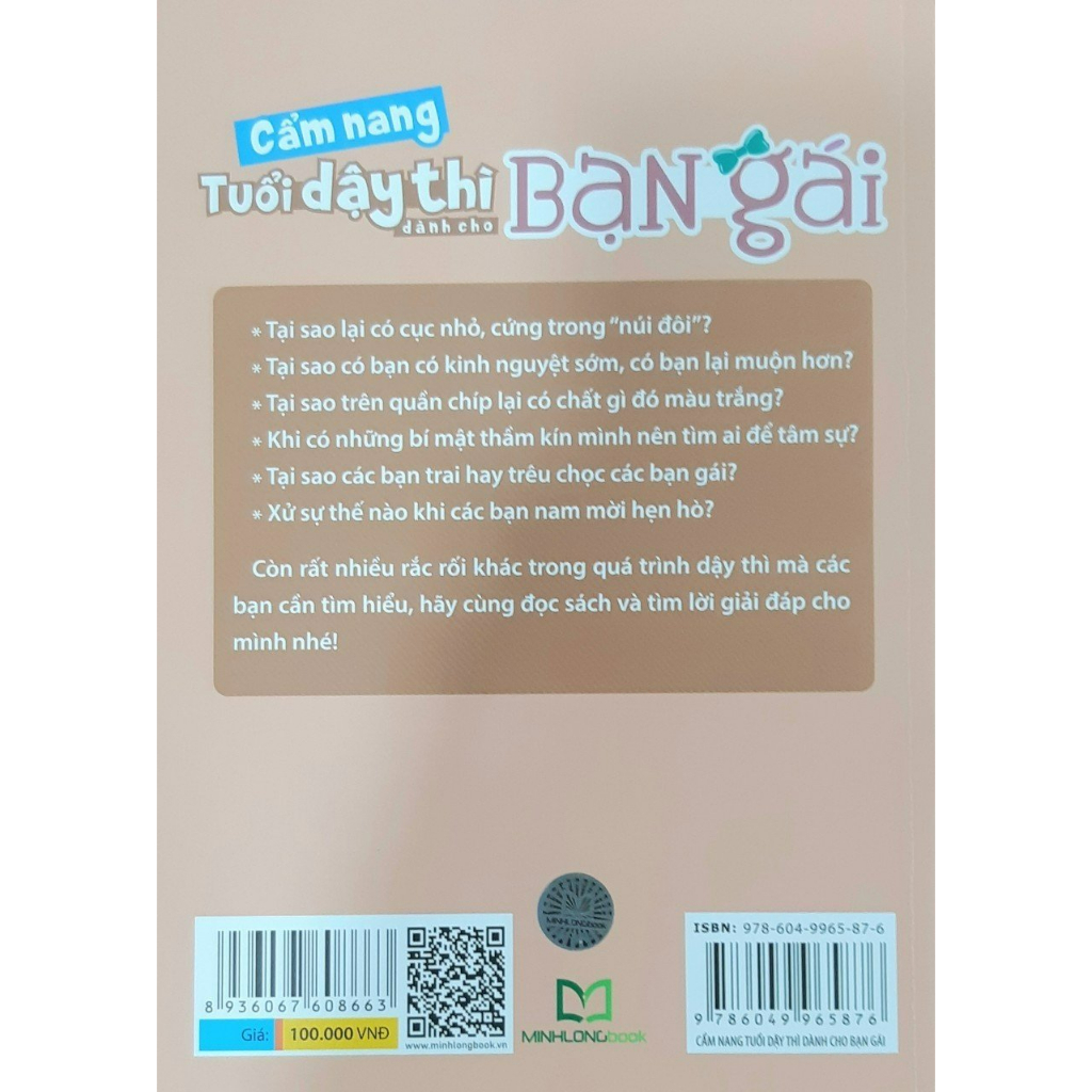 Sách - Cẩm Nang Tuổi Dậy Thì Dành Cho Bạn Gái (Tái Bản) (ML)