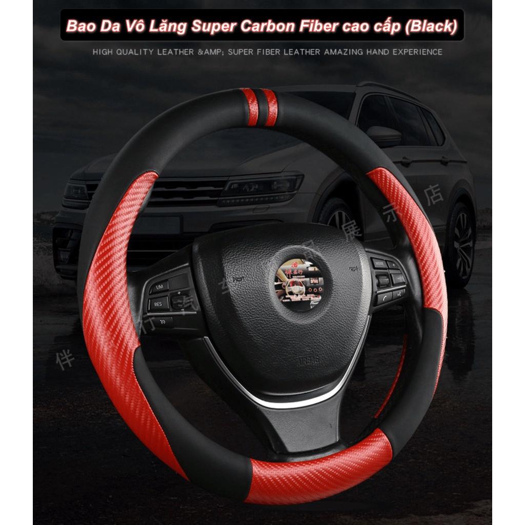 Bao Da Vô Lăng Thể Thao Super Carbon Fiber cao cấp (Black)