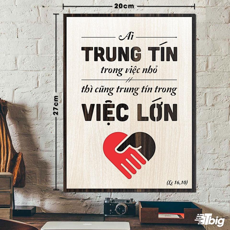 Tranh công giáo - Ai trung tín trong việc nhỏ thì cũng trung tín trong việc lớn 20x27cm