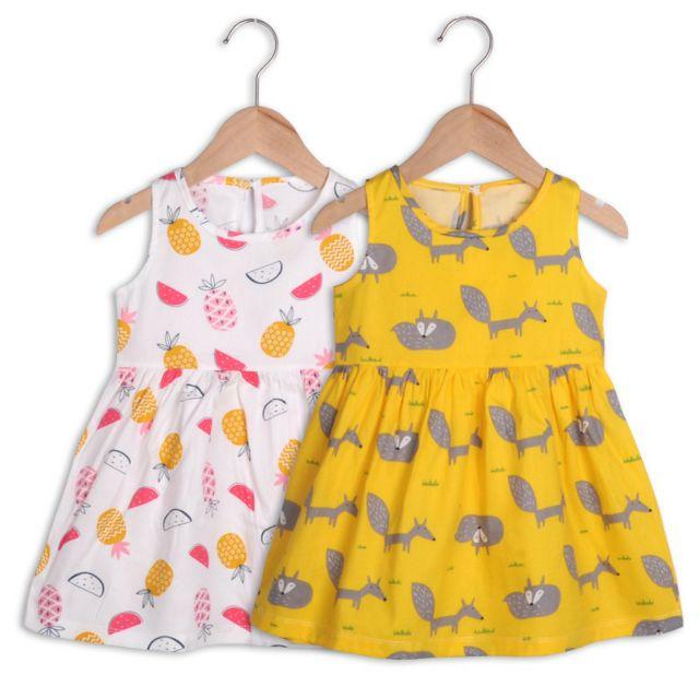 Váy cotton thô mặc hè, váy xinh váy bé gái,đầm bé gái mẫu mới hè thoáng mát,