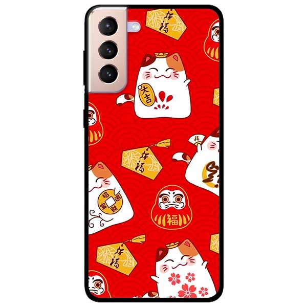 Ốp lưng dành cho Samsung Galaxy S21 Plus mẫu Họa Tiết Mèo Đỏ