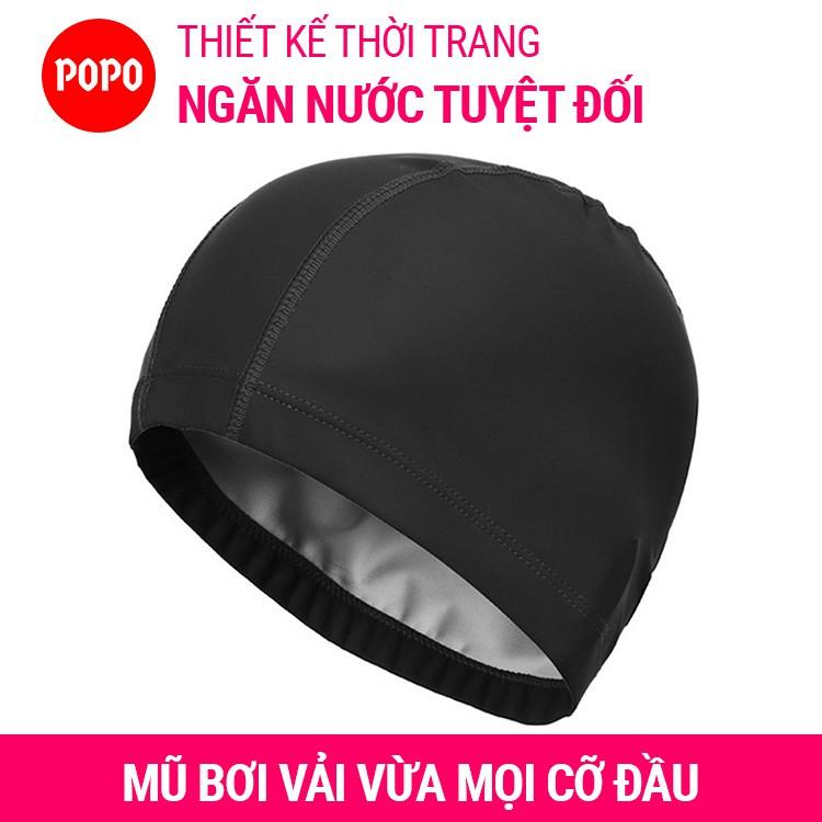 Mũ bơi nam POPO CA36 dùng cho người lớn chất vải Spandex ngăn nước