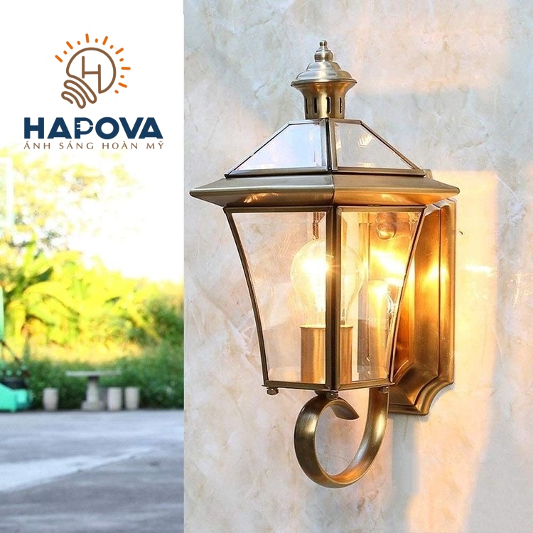 Đèn đèn gắn tường cao cấp trang trí bằng Đồng HAPOVA ZATEM 1005 + Tặng kèm Bóng Edison