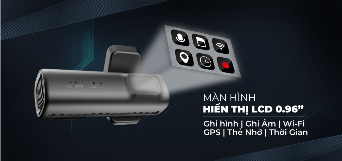 Camera hành trình VIETMAP TS-2K Lite - Ghi hình phía trước và sau - Hàng chính hãng