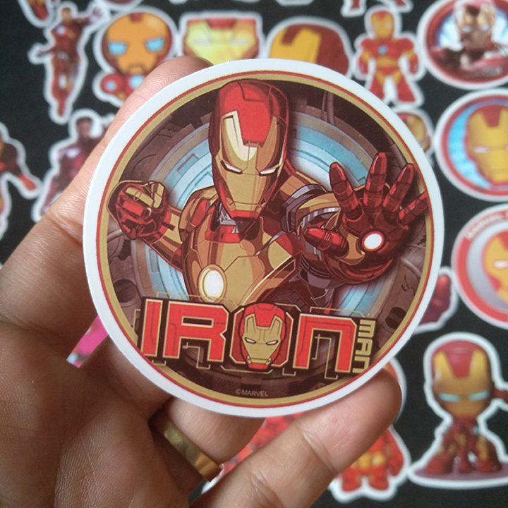 Bộ Sticker dán cao cấp chủ đề IRON MAN - NGƯỜI SẮT - Dùng dán Xe, dán mũ bảo hiểm, dán Laptop