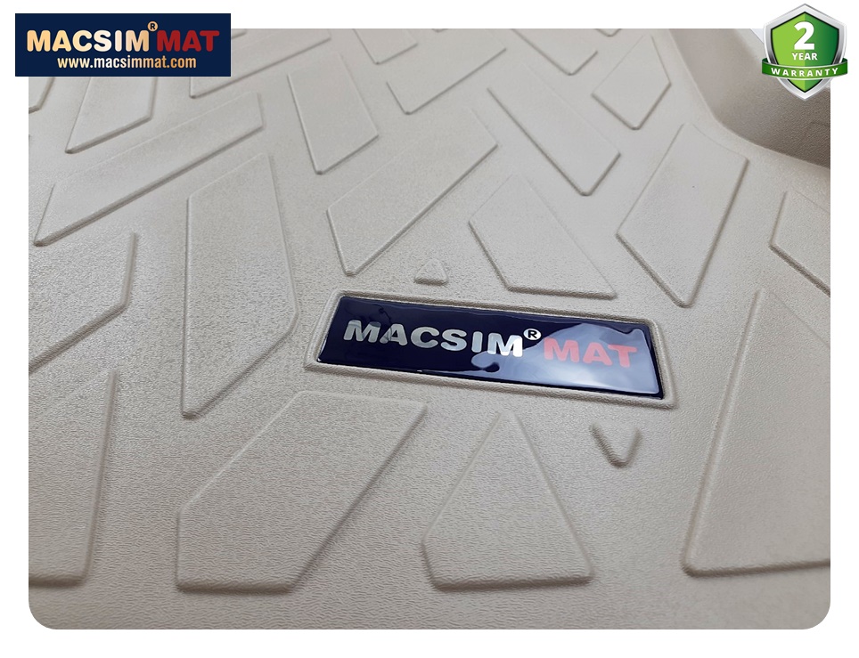 Thảm lót cốp xe ô tô Kia Seltos nhãn hiệu Macsim chất liệu TPV cao cấp màu  be 