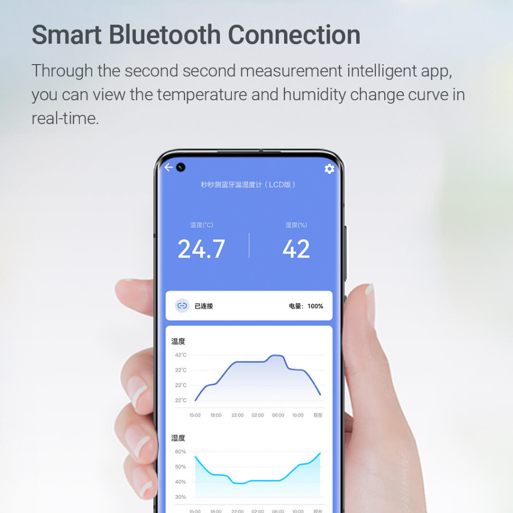 Nhiệt Kế Thông Minh xiaomi youpin miaomiaoce Có Màn Hình lcd Kết Nối bluetooth Độ Chính Xác Cao