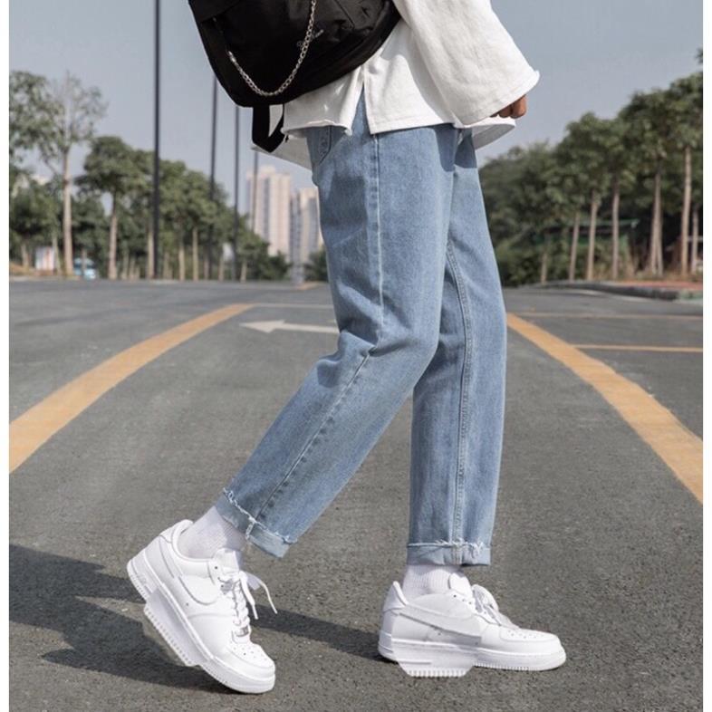 Quần jean nam baggy rách gấu RG-01 Style hàn quốc 2022 - phong cách bụi phố