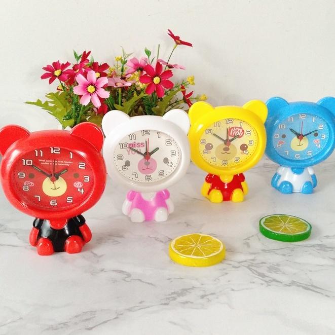 Đồng Hồ Báo Thức Hình Doraemon/ Gấu Dễ Thương Có 3 Màu Xinh Xắn KHÔNG KÈM PIN - Chuông reo to Duashop