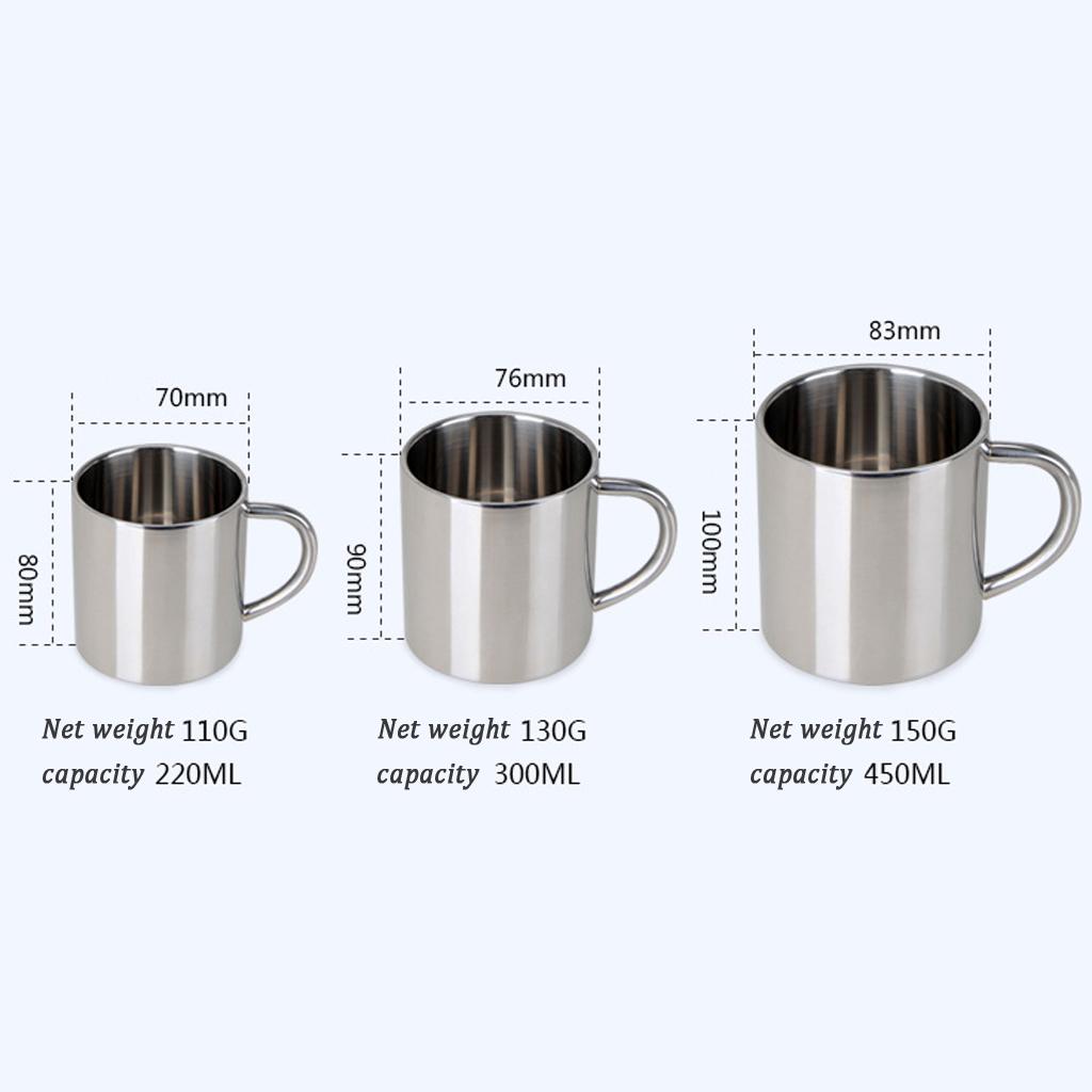 Stainless Steel Double Wall Insulated Mug Cup Coffee Beer Tea Mug
