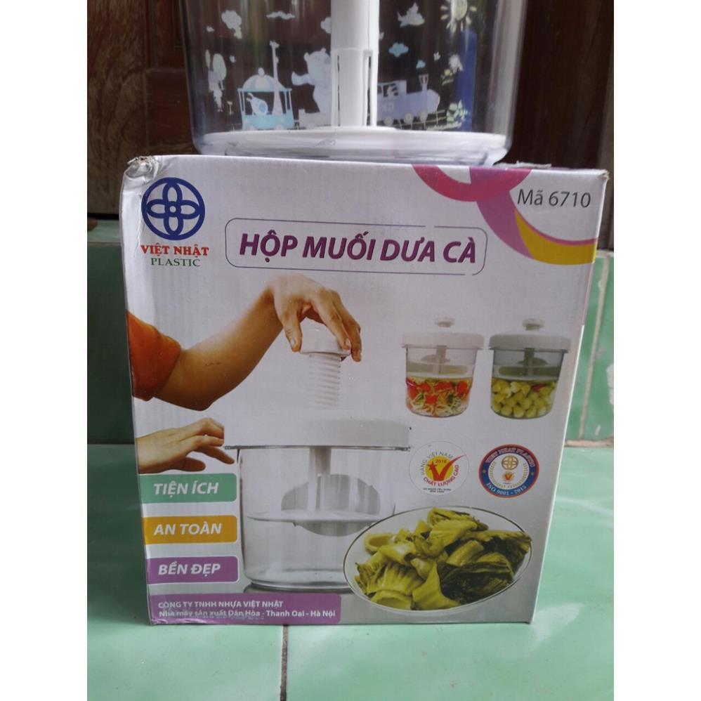 Sỉ Hộp muối dưa cà Việt Nhật loại 5Lit - hộp đựng muối dưa cà ngon miệng tiện lợi