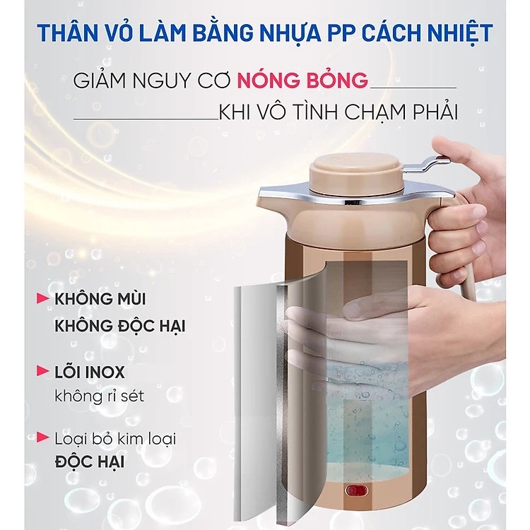 Ấm Đun Siêu Tốc Giữ Nhiệt Dung Tích 3 Lít