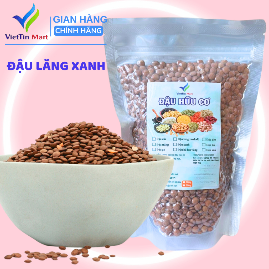 Đậu Lăng Xanh Hữu Cơ Viettin Mart 500g 