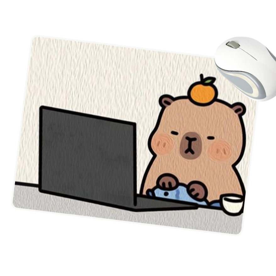 Miếng Lót Chuột MousePad Cá Koi Capybara Vịt OFF Heo Trà Sữa Hoạt Hình Labubu_ Hàng chính hãng