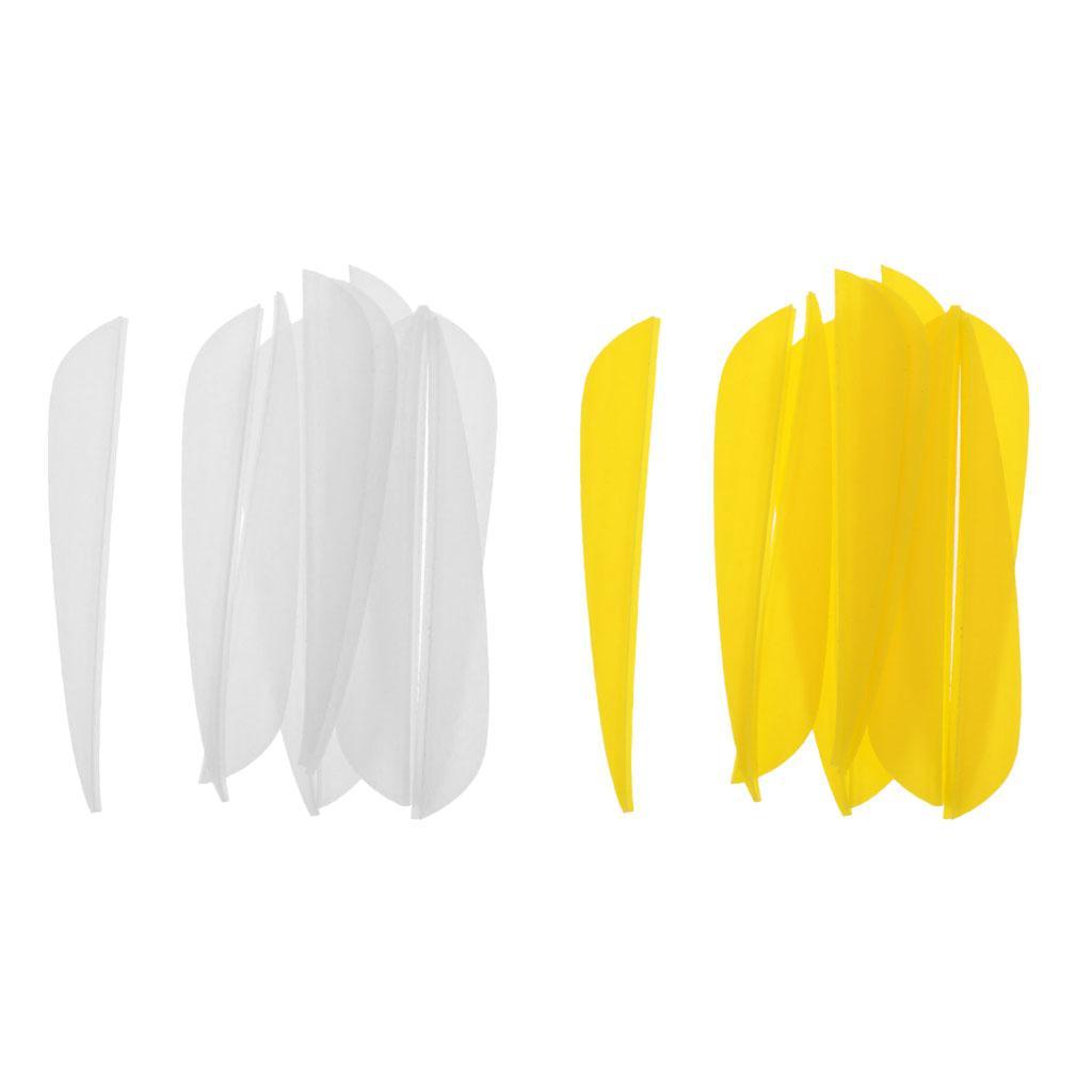 12 or 36Pcs 4 inch Archery Arrow Feather Plastic Vanes Fletching Fletches