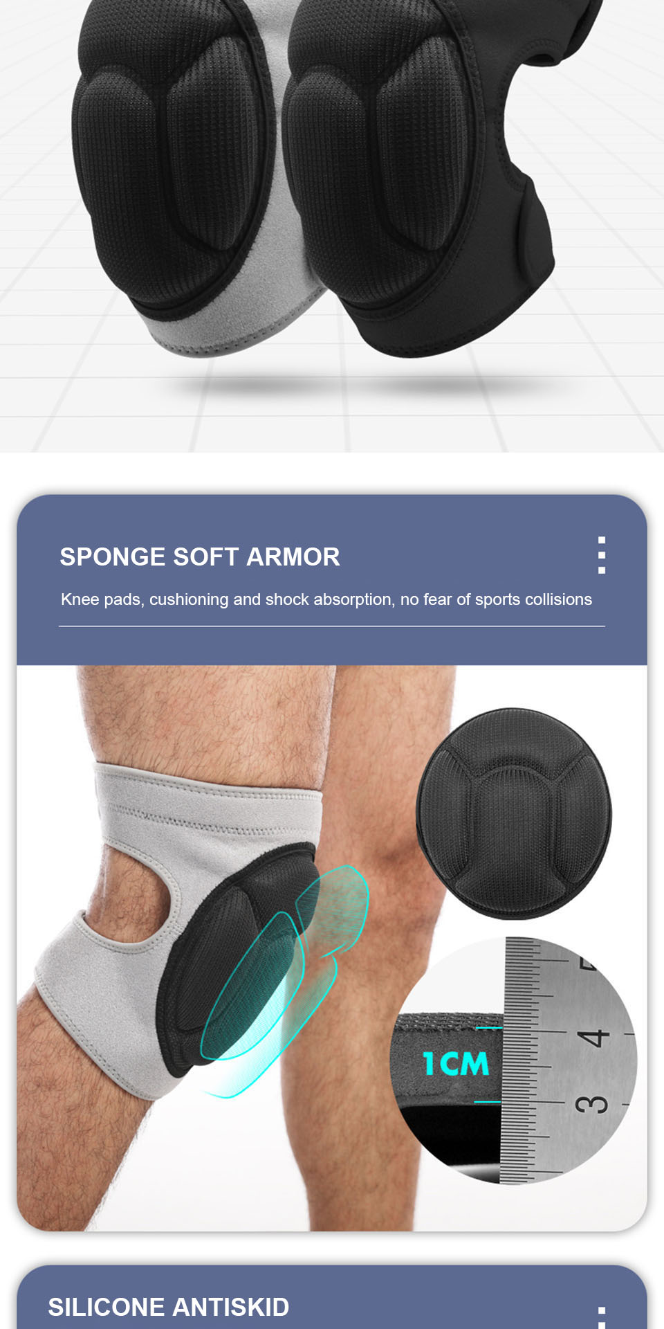 Miếng Đệm Đầu Gối Knee Pads Chống Va Đập Bánh Chè Khi Chơi Bóng Chuyền, Bóng Đá, Khiêu Vũ, Trượt Patin Thể Thao (1 Đôi)