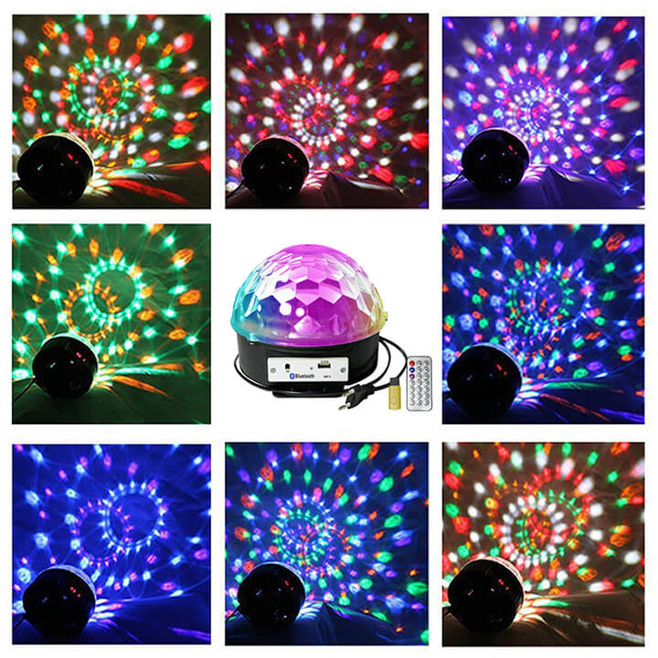 Đèn Led Xoay 360 Độ Trang Trí 7 Màu Cảm Ứng Theo Nhạc Vũ Trường, Sân Khấu Dành cho Dân Bay - Tặng USB và Điều Khiển Từ Xa