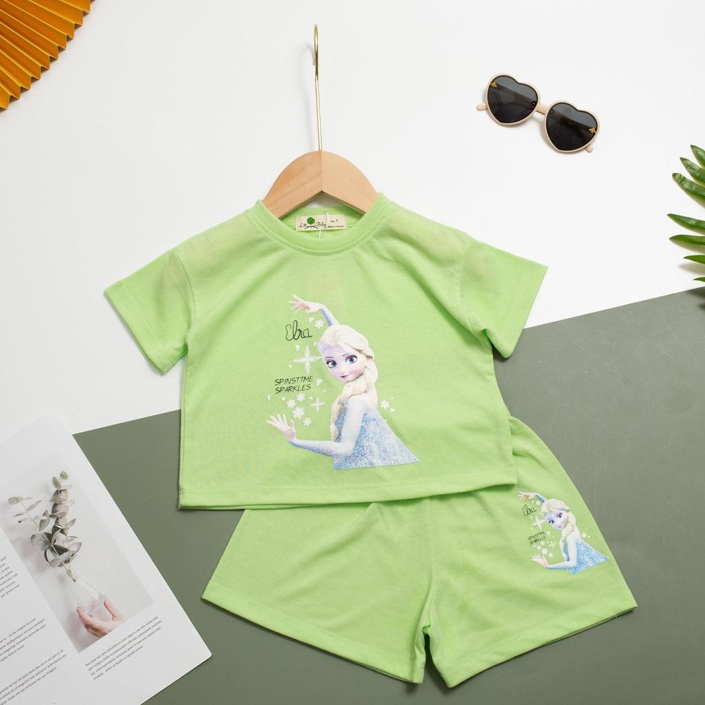 : Bộ Bé Gái In Hình Elsa, Pony BBG2302 Thương Hiệu Litibaby Size 1-5, Dành Cho Bạn Từ 11kg -20kg