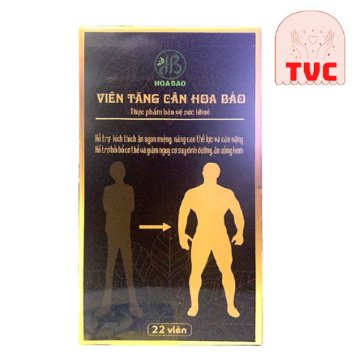 Viên Uống Tăng Cân Hoa Bảo - Bồi Bổ Cơ Thể - Cân Nặng Tăng Tự Nhiên (Hộp 22 Viên)