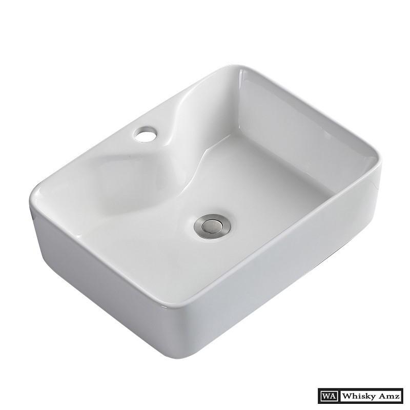 Chậu lavabo sứ, chậu rửa mặt bàn đá, men đẹp - BẢO HÀNH 10 NĂM