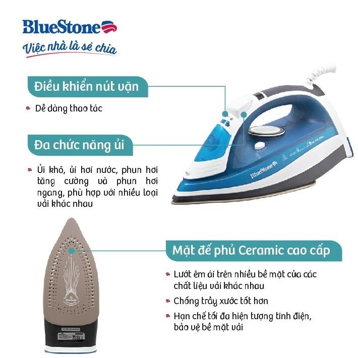 Bàn Ủi Hơi Nước BlueStone SIB-3831, 2200w - Phun Hơi Tăng Cường, Hàng Chính Hãng