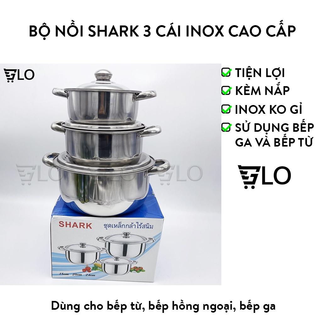 Bộ Nồi Shark 3 Cái Inox Cao Cấp