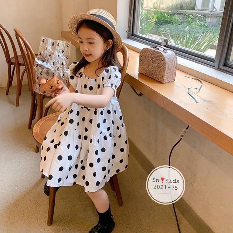 Váy Suông Chấm Bi Cho bé gái