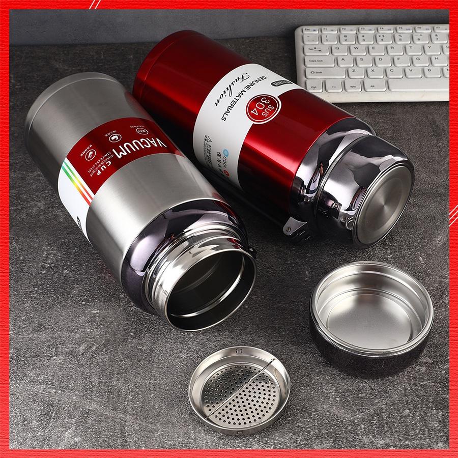 Bình Giữ Nhiệt Inox Cao Cấp Giá Rẻ SUS 304 Bình Đựng Nước Nóng Lạnh Chất Liệu Inox Bền Bỉ Dung Tích Lớn 800 ML - 1500 ML
