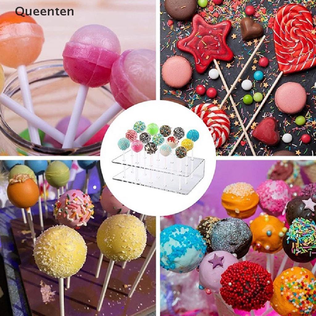 Queenten Cake Lollipop Holder Display Stand 15 Hole Clear Acrylic Holder Candy Holder QT