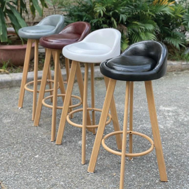 GHẾ GHINA BAR CHÂN CỐ ĐỊNH NỆM DA - Ghế Bar