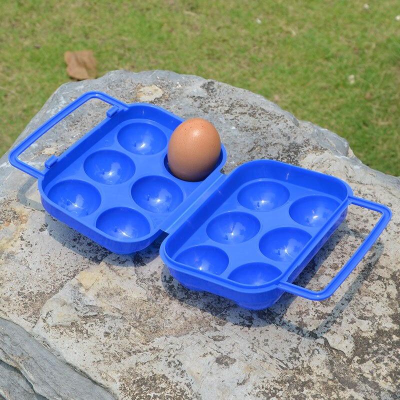 Olding Egg Storage Tray Box For 6 Eggs Outdoor Camping Picnic BBQ Portable Carton Holder Carrier Waterproof Shockproof Supplies